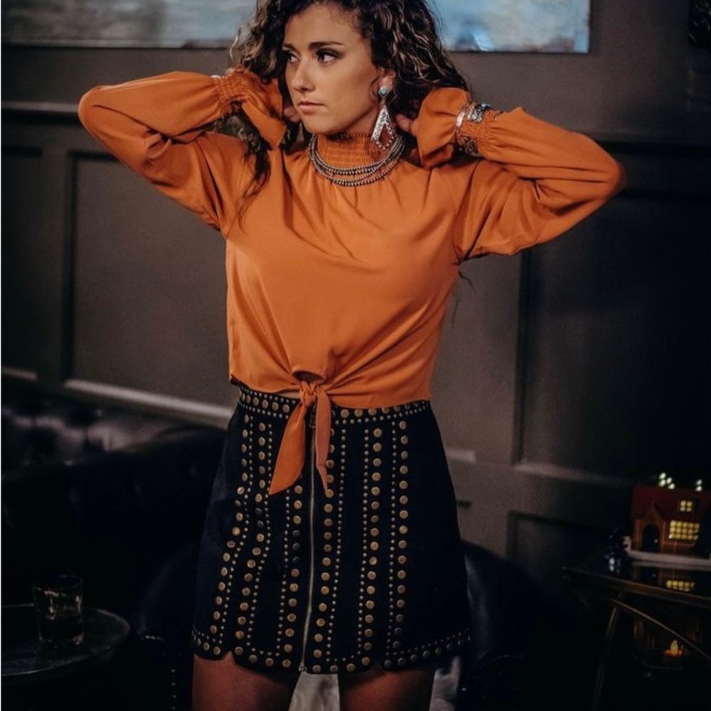 Studded Mini Skirt